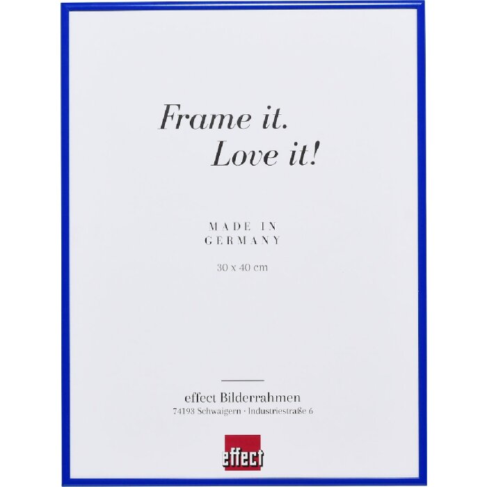 Cornice per foto in alluminio Effect 61x91,5 cm blu con vetro museale