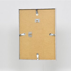 Cornice per foto Effect in alluminio con vetro museale argento 70 x 100 cm