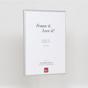 Cornice per foto in alluminio Effect con vetro museale argento 30,5 x 91,5 cm