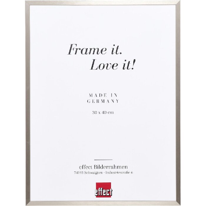 Cornice per foto in alluminio Effect Serie 2 con vetro museale grigio opaco 13x13 cm