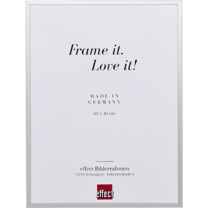 Cornice per foto in alluminio Effect Serie 2 con vetro museo argento 50x75 cm