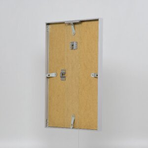 Cornice per foto in alluminio Effect Serie 2 con vetro museo argento 50x75 cm