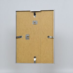 Cornice per foto in alluminio Effect Serie 2 con vetro museo argento 50x75 cm