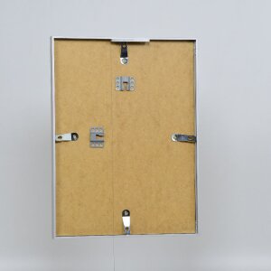 Cornice per foto in alluminio Effect Serie 2 con vetro museo argento 50x75 cm