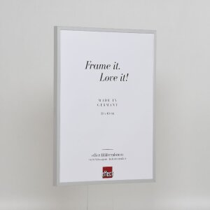 Cornice per foto in alluminio Effect Serie 2 con vetro museo argento 50x75 cm