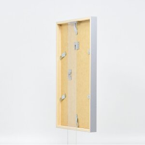 Telaio effetto legno profilo 35 grigio chiaro 25x50 cm vetro museo