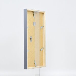Telaio effetto legno profilo 35 antracite 25x70 cm vetro museo