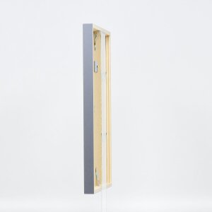 Telaio effetto legno profilo 35 antracite 25x70 cm vetro museo
