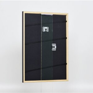Cornice effetto legno massello profilo 39 nero 10x10 cm vetro museo