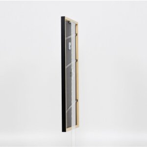 Cornice effetto legno massello profilo 39 nero 10x10 cm vetro museo