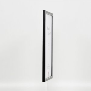 Cornice effetto legno massello profilo 39 nero 10x10 cm vetro museo