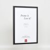Cornice effetto legno massello profilo 39 nero 10x10 cm vetro museo