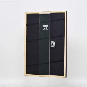 Effetto cornice in legno massiccio Profilo 39 nero 18x27 cm Vetro Museo