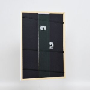 Cornice effetto legno massello profilo 39 bianco 21x28 cm vetro museo