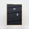 Effetto cornice in legno massiccio Profilo 39 nero 30x30 cm Vetro Museo