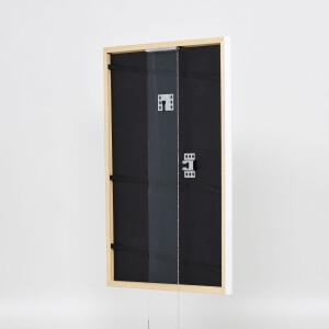 Effetto cornice in legno massello Profilo 39 bianco 30x30 cm Vetro Museo