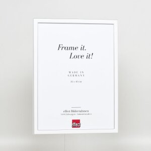 Effetto cornice in legno massiccio Profilo 39 bianco 29,7x42 cm Vetro Museo