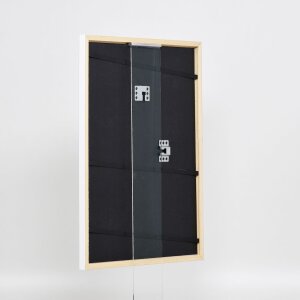 Effetto cornice in legno massiccio Profilo 39 bianco 40x50 cm Vetro Museo
