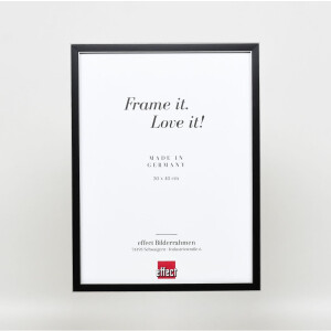 Effetto cornice in legno massiccio Profilo 39 nero 45x60 cm Vetro Museo