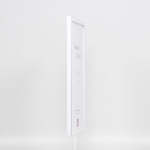 Cornice effetto legno massello profilo 39 bianco 50x65 cm vetro museo