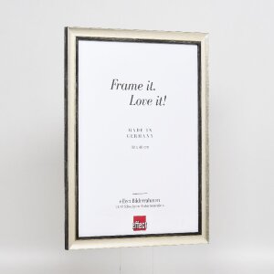 Cornice per foto in legno Effect Profil 40 Argento 21x29,7 cm Vetro museale