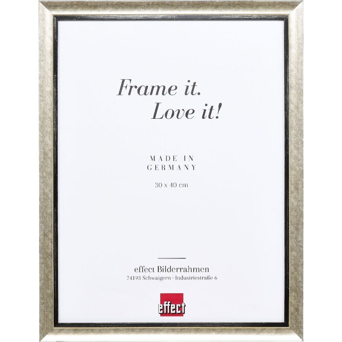 Cornice per foto in legno Effect Profil 40 Argento 35x50 cm Vetro museale