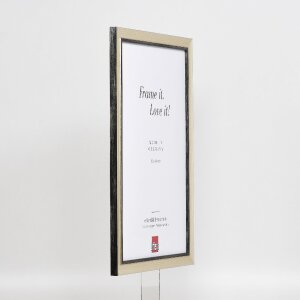 Cornice per foto in legno massello Effect Profil 40 Argento 50x100 cm Vetro museale