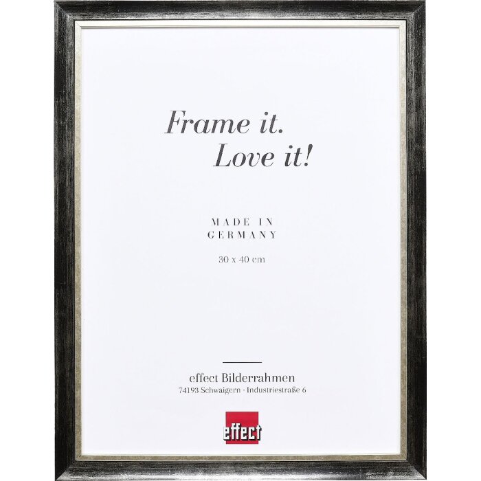 Cornice per foto in legno Effect Profilo 40 Platin 10,5x14,8 cm Vetro museo