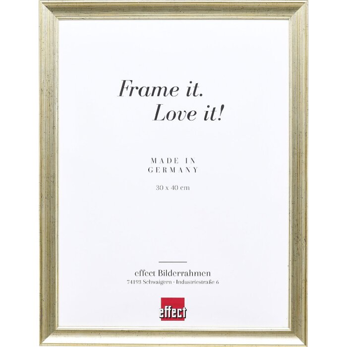 Cornice per foto in legno Effect Profilo 41 Antic Silver 25x30 cm Vetro museale