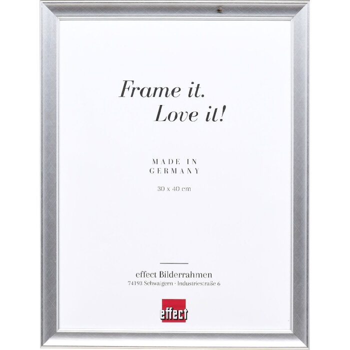 Cornice per foto in legno Effect Profilo 41 Argento 28x35 cm Vetro museo