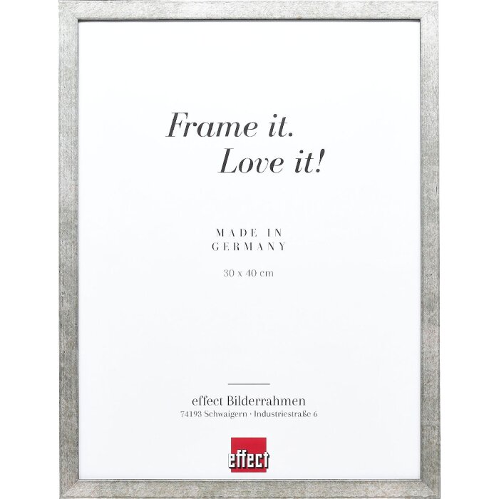 Cornice per foto Effect in legno profilo 42 vetro museale argento 24x30 cm