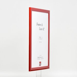 Cornice per foto in legno effect Profil 43 Rosso Lucido 9x13 cm Vetro Museo