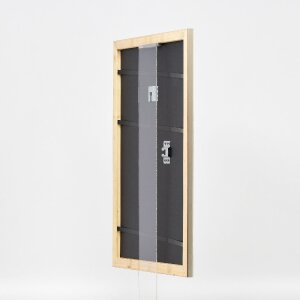 Cornice per foto in legno effect Profil 43 Argento 20x28 cm Vetro museale