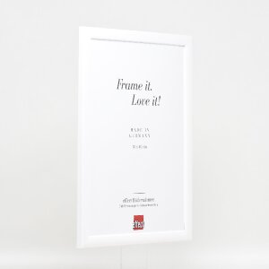 Cornice per foto in legno Effect Profil 43 bianco lucido 23x70 cm vetro museale