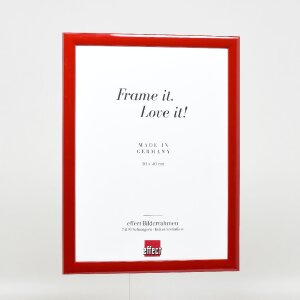 Cornice per foto in legno Effect Profil 43 rosso lucido 28x35 cm vetro museale