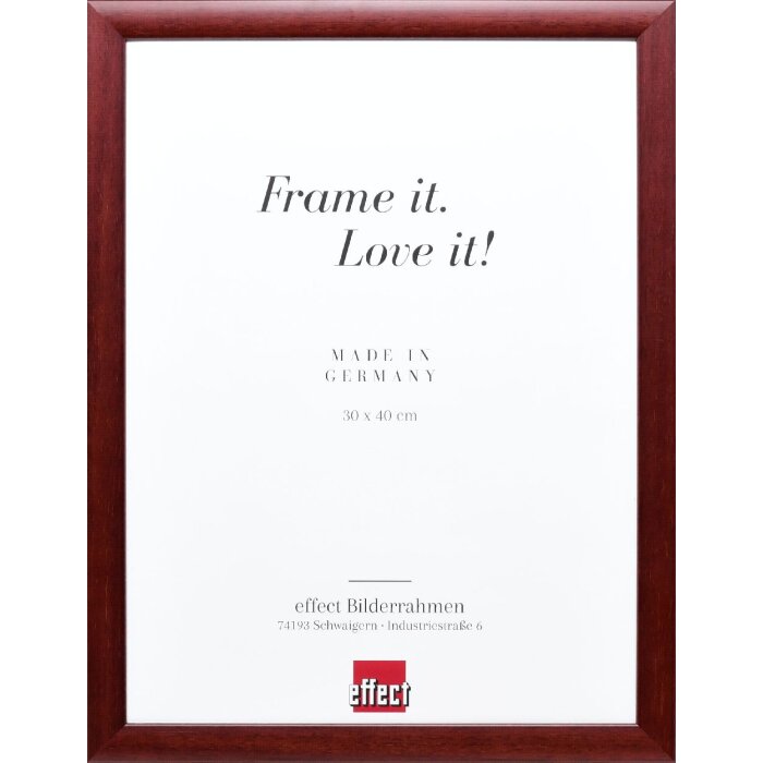 Cornice per foto in legno Effect Profilo 43 Rosso 30x40 cm Vetro museale