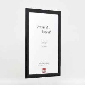 Cornice per foto in legno effect Profil 43 Nera 30x45 cm con vetro museale