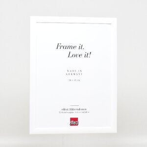 Cornice per foto in legno effect Profil 43 bianco lucido 35x50 cm vetro museo