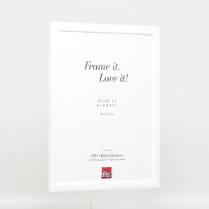 Cornice per foto in legno Effect Profil 43 bianco lucido 40x40 cm vetro museale