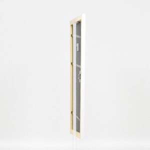 Cornice per foto in legno Effect Profilo 43 bianco lucido 40x50 cm vetro museale