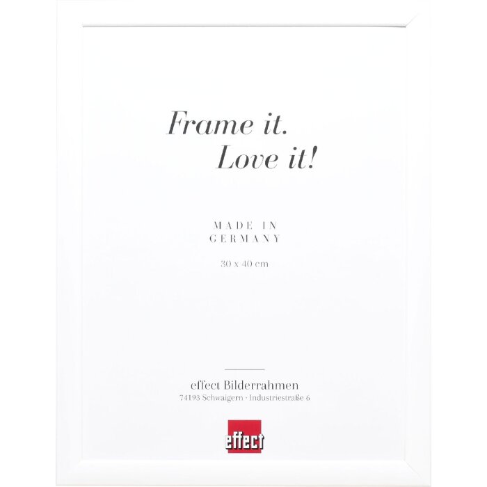 Cornice per foto in legno Effect Profilo 43 Bianco Lucido 42x59,4 cm Vetro Museo