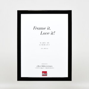 Cornice per foto in legno Effect Profilo 43 nero lucido 60x60 cm vetro museo