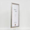 Cornice per foto effect legno profilo 44 argento 18x32 cm con vetro museale