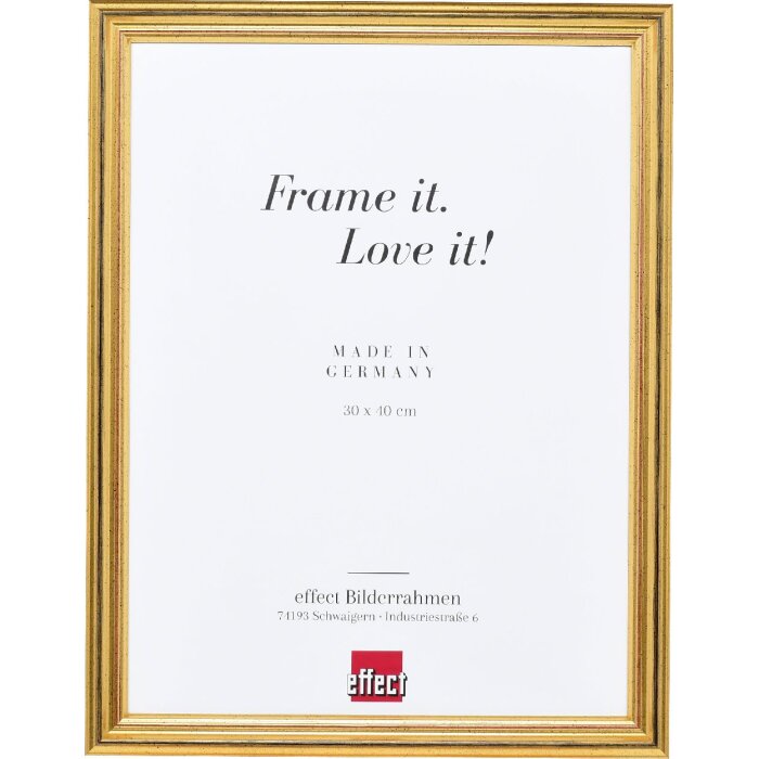 Cornice in legno Effect Profilo 44 Oro 30x40 cm con vetro museale