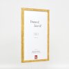 Cornice per foto in legno massello Effect Profilo 51 antikgold 20x25 cm vetro museale
