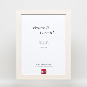 Cornice effetto legno Profilo 52 bianco 27x48 cm Vetro Museo