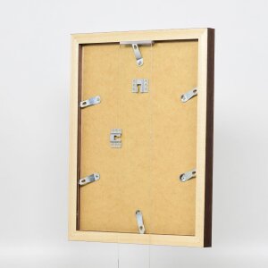 Cornice in legno effetto Profilo 52 marrone scuro 28x35 cm vetro museale