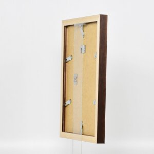 Cornice in legno effetto Profilo 52 marrone scuro 35x100 cm vetro museo