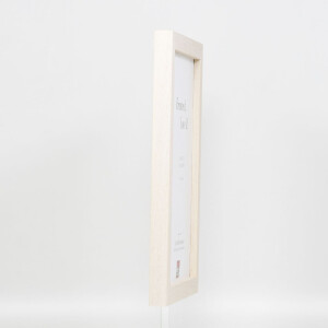 Cornice effetto legno Profilo 52 bianco 59,4x84,1 cm vetro museo
