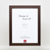 Cornice in legno effetto Profile 52 marrone scuro 14,8x21 cm vetro museale